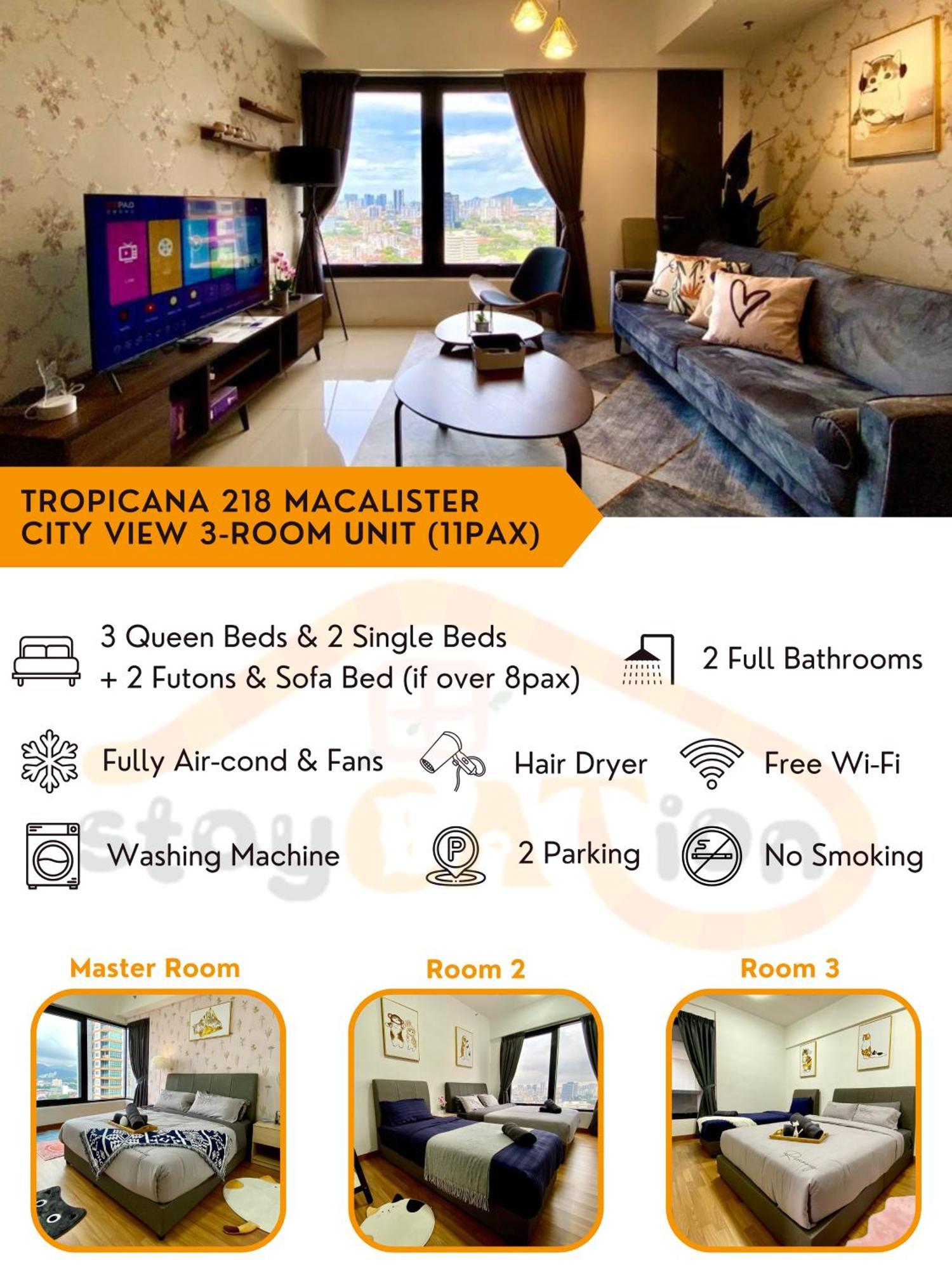 Tropicana 218 Macalister Sea & City View By Staycation Homestay George Town Ngoại thất bức ảnh